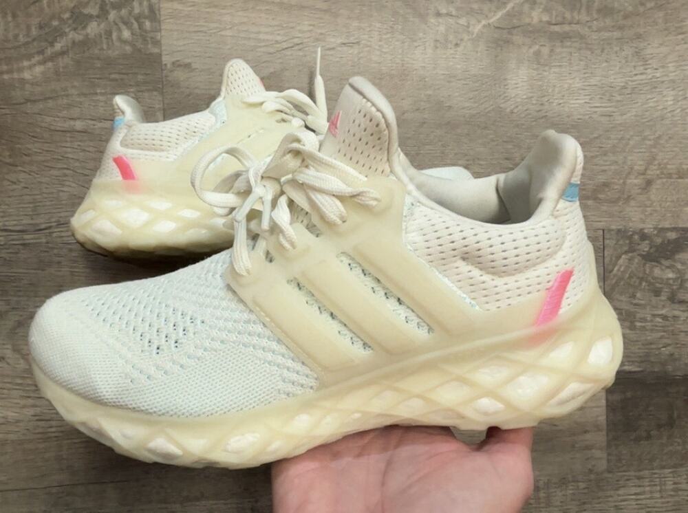 adidas Ultra Boost Web DNA Womens Size 7 Off White Running Shoes GX2138